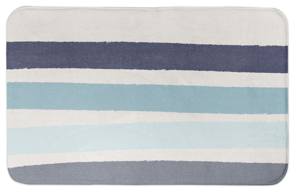 Abstract Blue Stripes 34x21 Bath Mat