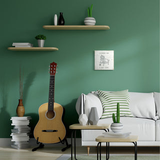 Living On Lake Time Chair And Paddle Country Word Design, 12"x12"