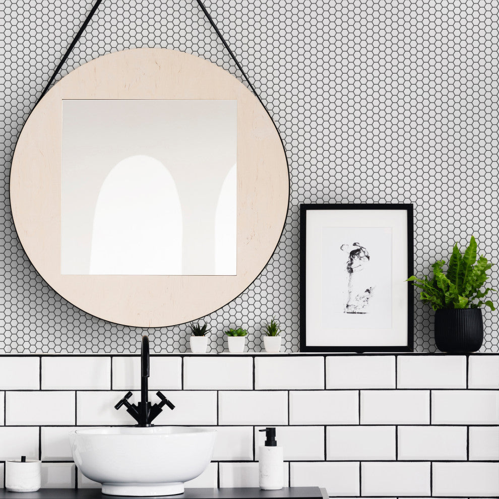 Transform Hexagon Peel and Stick Wallpaper, White