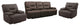 Spartacus Black Power Reclining Sofa and Two Recliners