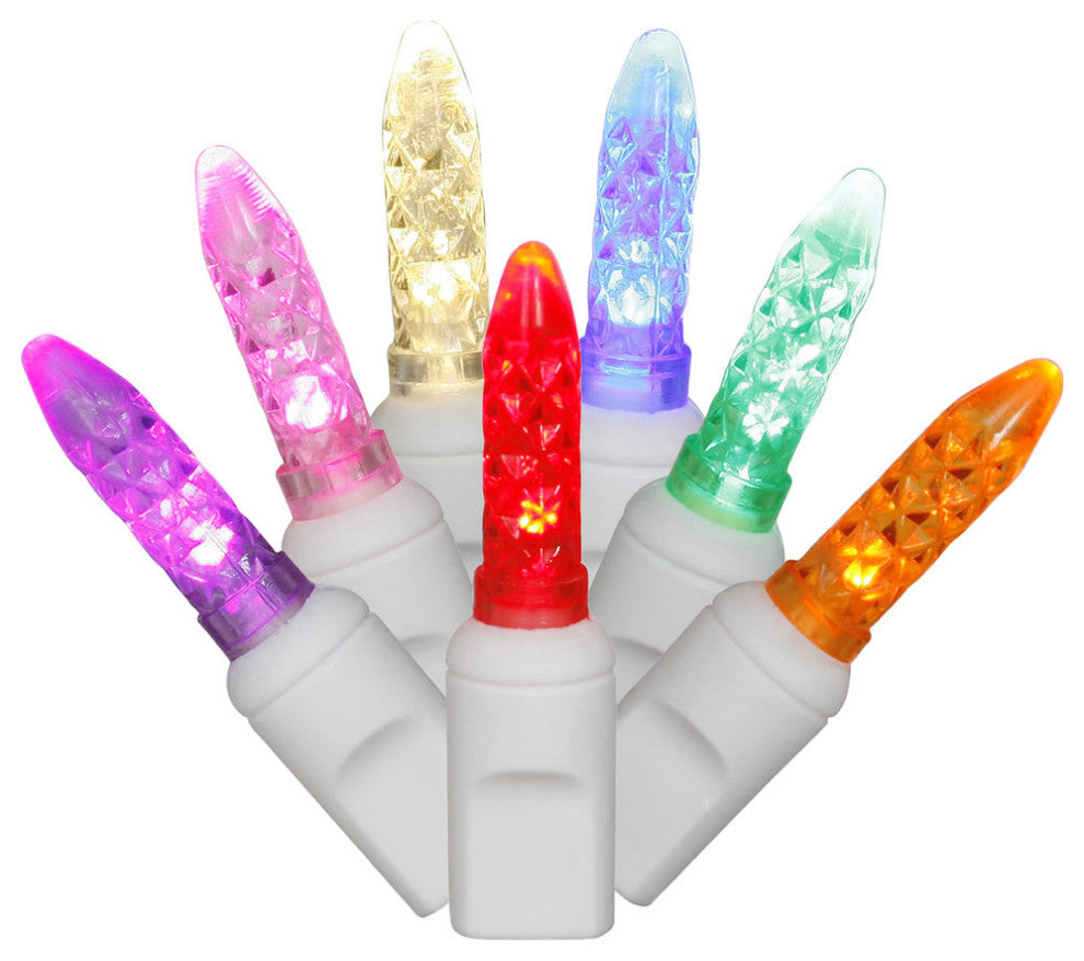 Vickerman X6W3100 70 Multi-Colored M5 9' Led Icicle Light On White Wire Strand