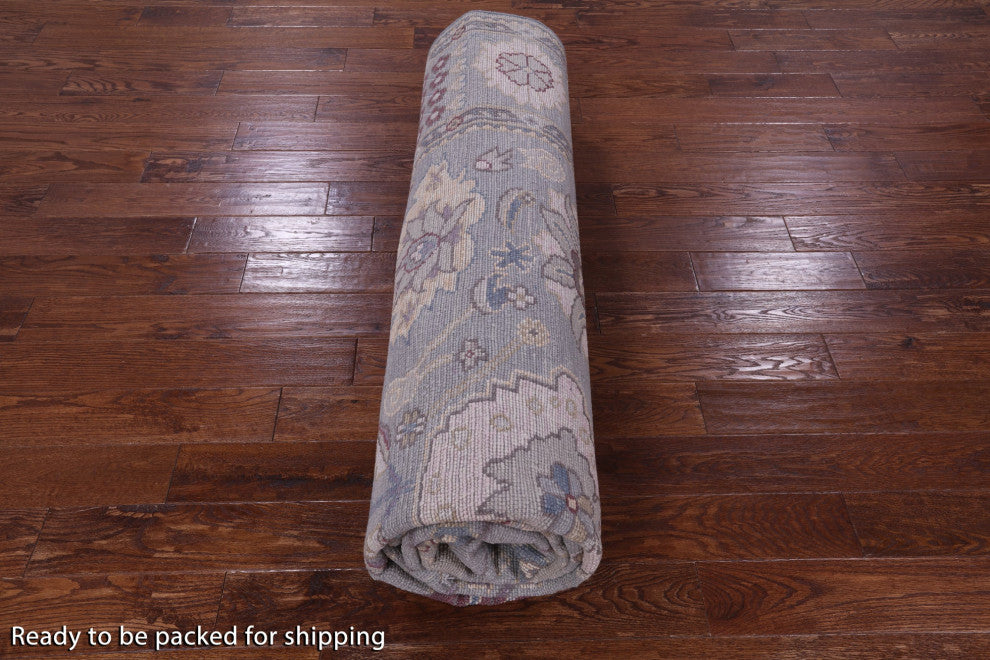 Turkish Oushak Handmade Wool Rug 9' 2" X 12' 1" - Q13573