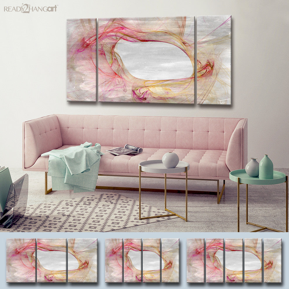 Ready2HangArt 'Glitzy Mist XVII' by Tristan Scott, 18"x36", 3 Piece Set