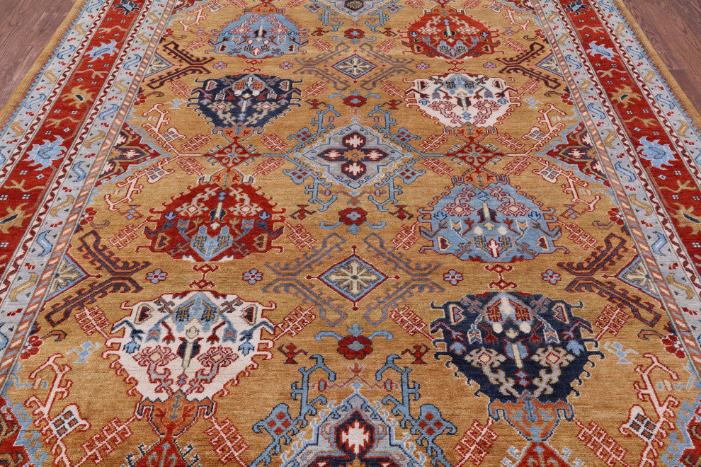 Super Kazak Handmade Wool Rug 8' 0" X 10' 0" Q9501