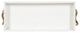 Bayville Wooden Decorative Tray, White, 10"x24"
