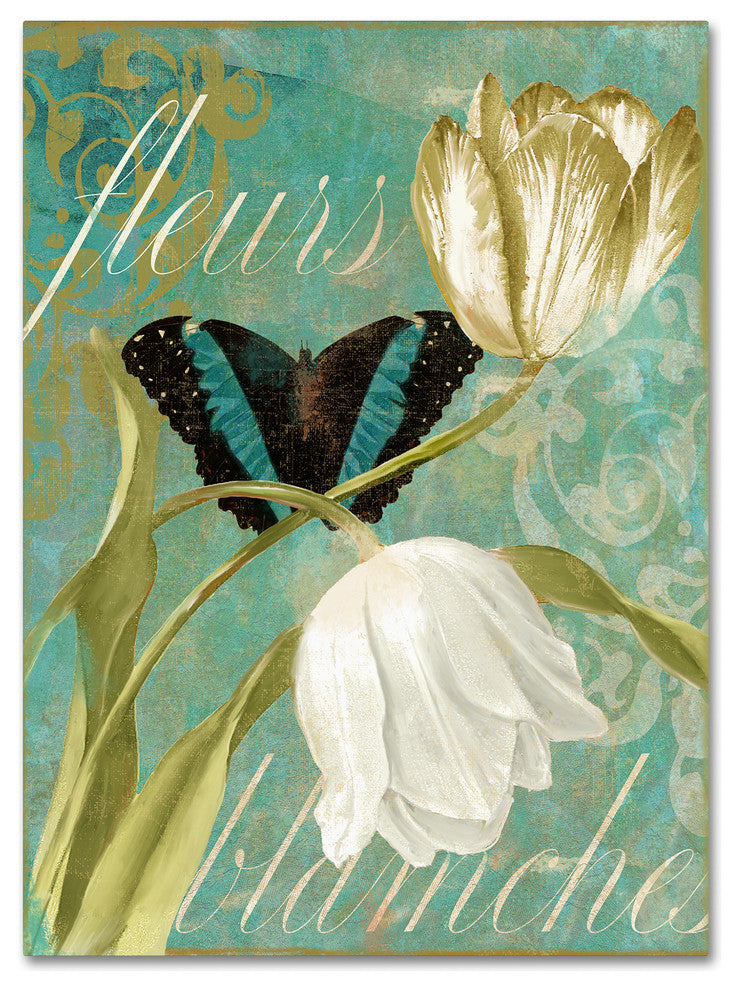 Color Bakery 'White Tulips' Canvas Art, 14x19