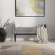 Scott Solid Hardwood Ottoman Bench, Pewter Grey