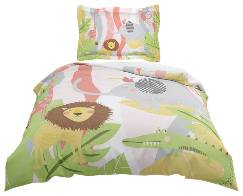 Jungle Pals Pink Comforter