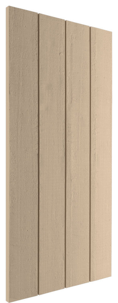 Rustic 4 Board Joined B-N-B Faux Wood Shutters, 22x54", Rough Cedar