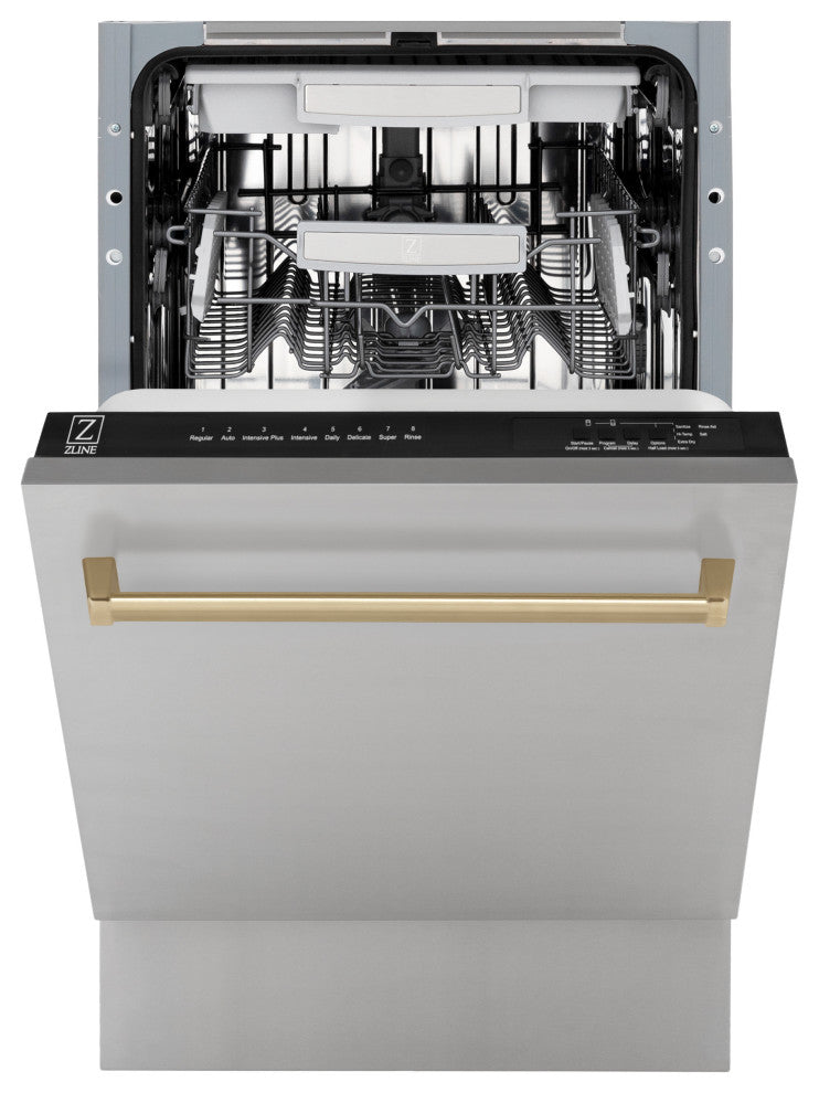 ZLINE 18" Tall Tub Dishwasher, Stainless Steel DWVZ-304-18-CB