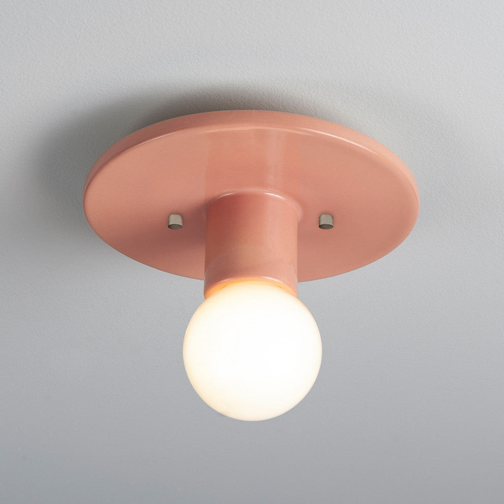 Stepped Discus Flush-Mount, Gloss Blush
