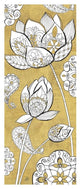 "Color my World Lotus II Gold" Digital Paper Print by Daphne Brissonnet, 14"x32"