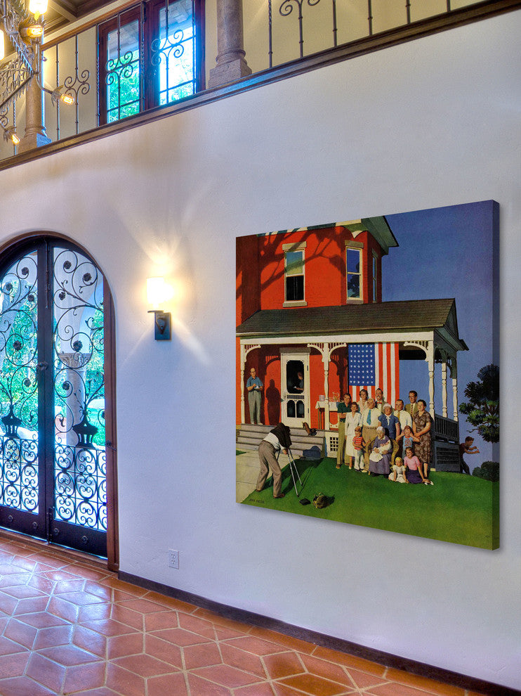 "Family Portrait on the Fourth" Print on Canvas by John Falter