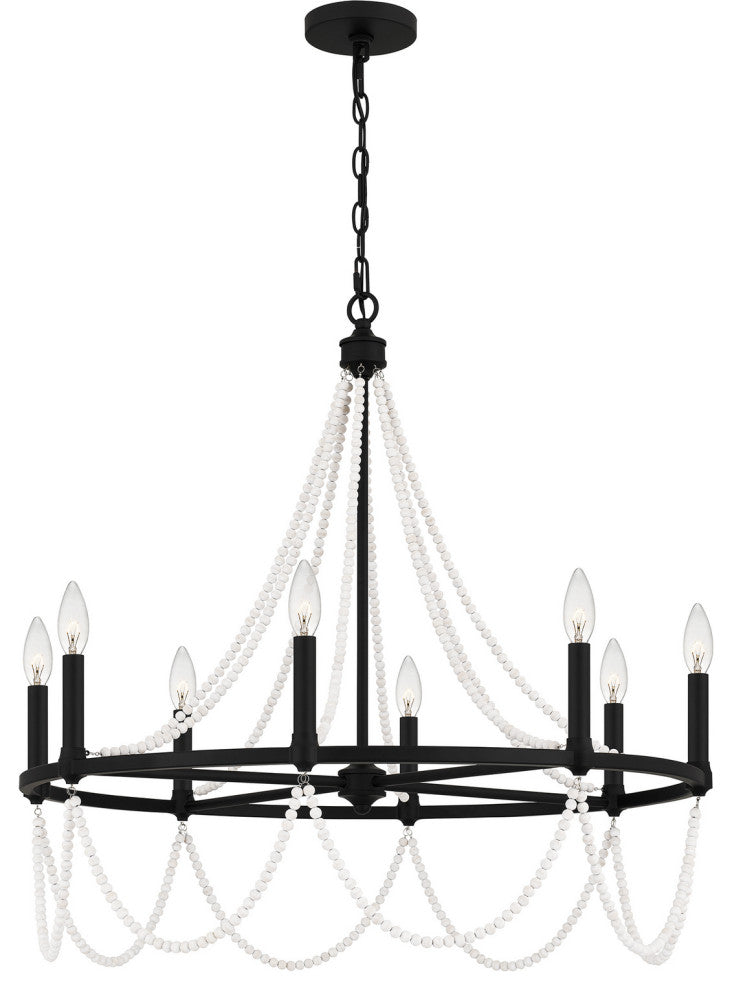 Quoizel BGA5030MBK 8-Light Chandelier, Brigitta
