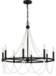 Quoizel BGA5030MBK 8-Light Chandelier, Brigitta