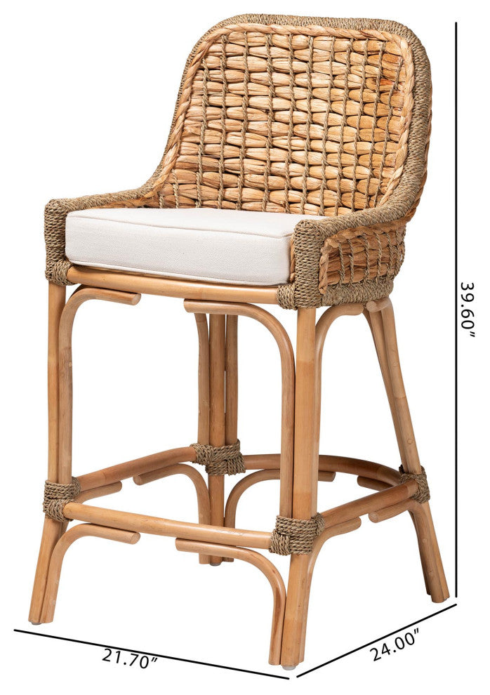 Zoey Modern Bohemian Collection, Counter Stool With Cushion