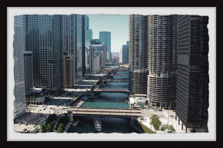 "Chicago Bridges" Framed Painting Print, 45x30
