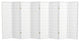 5' Tall Window Pane Shoji Screen, White, 8 Panels