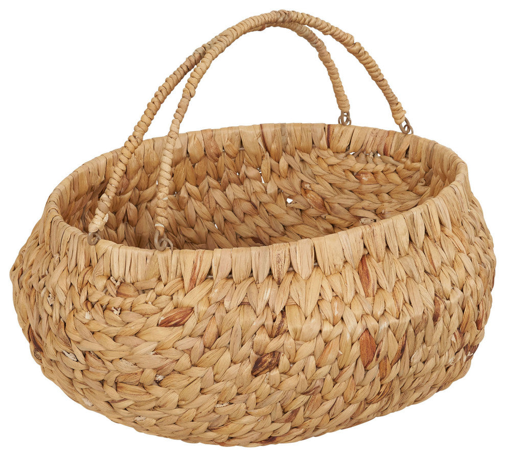 Round Woven Basket With Handles