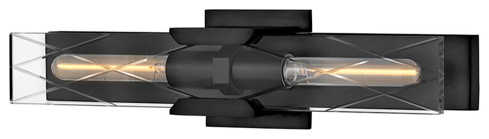 Hinkley Monte Large Two Light Sconce, Black Oxide