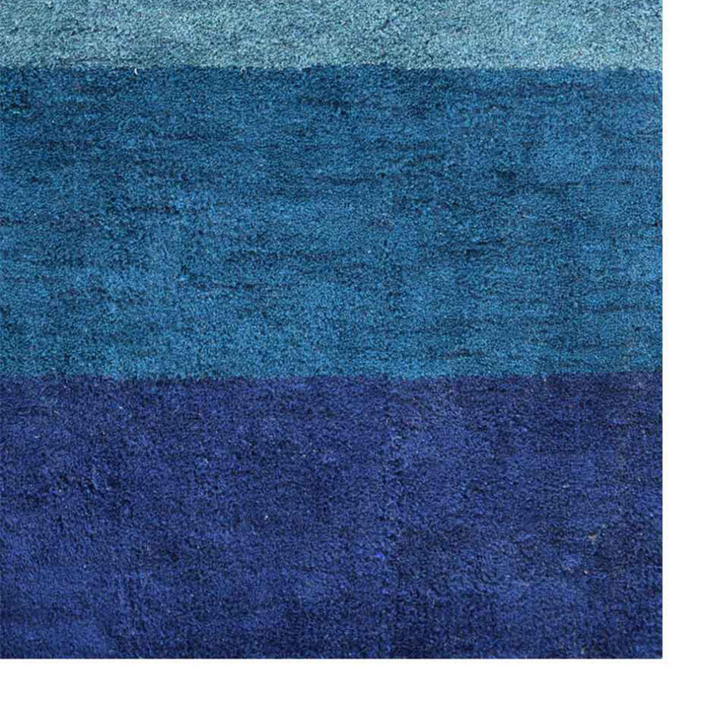 HAND KNOTTED LOOM SILK ECO-FRIENDLY AREA RUG-Rectangle,Blue Blue,Contemporary