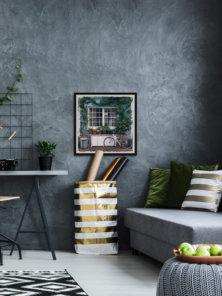 "Window Vines" Framed Painting Print, 12x12