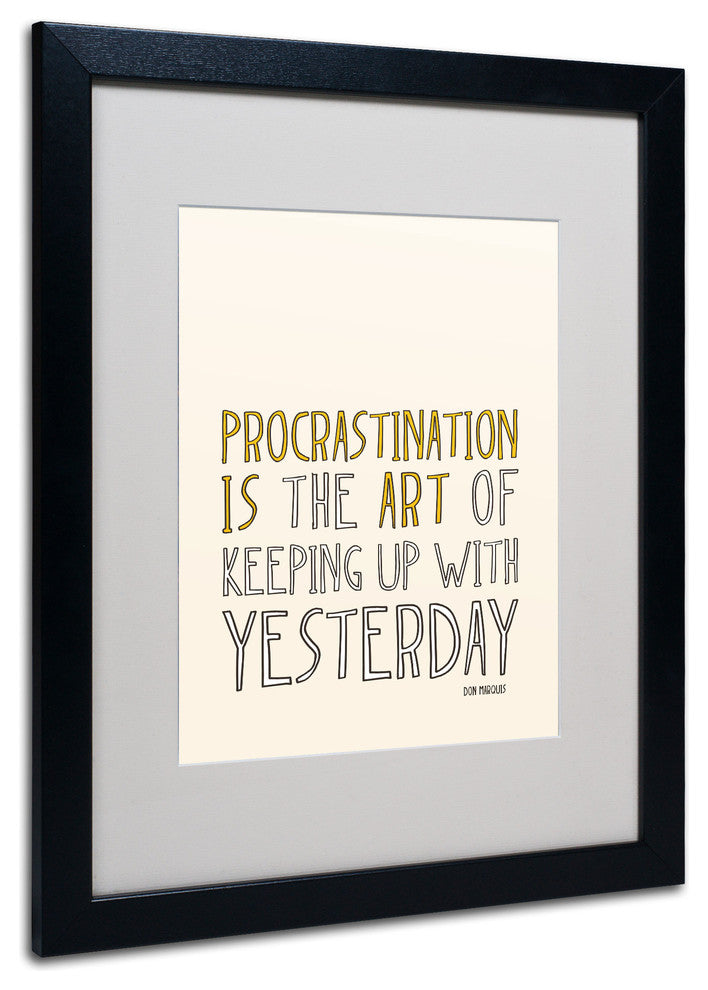 ''Artistic Procrastination II'' Matted Framed Canvas Art by Megan Romo