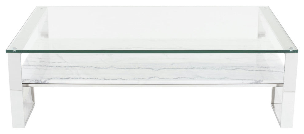 Tierra White Stone Coffee Table, HGNA512