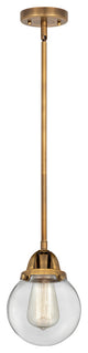 Beacon Mini Pendant, Brushed Brass, Clear, Clear