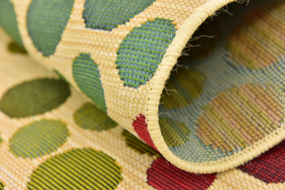 Unique Loom Beige Spark Outdoor 2' 0 x 6' 0 Runner Rug