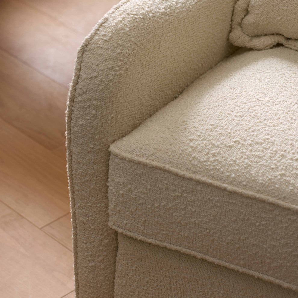 Devon Recliner and Swivel Glider, Ivory Boucle