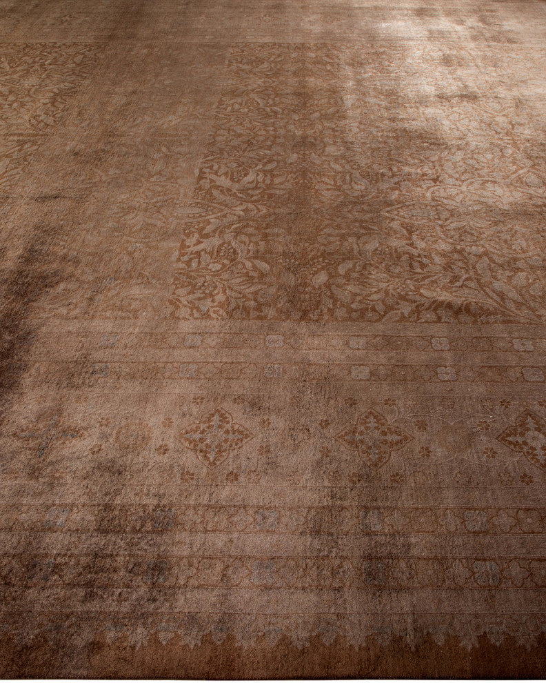 Fine Vibrance, One-of-a-Kind Handmade Area Rug Brown, 15'6"x12'6"