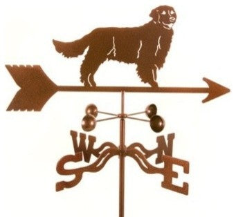 Golden Retriever Weathervane With 4 Sided Mount