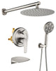 Waterfall Tub Spout Shower System, Handheld Shower Head, Brushed Nickel