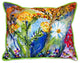 Pair of Betsy Drake Wild Flower Large Indoor/Outdoor Pillows 16x20
