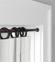 Pulire 1" Metal Tension Curtain Rod, Pewter, 42"-72"