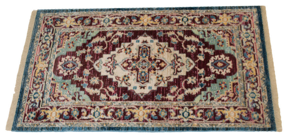 Machine Made Polyester Durable Indoor Outdoor Washable Oriental Pattern Footmat