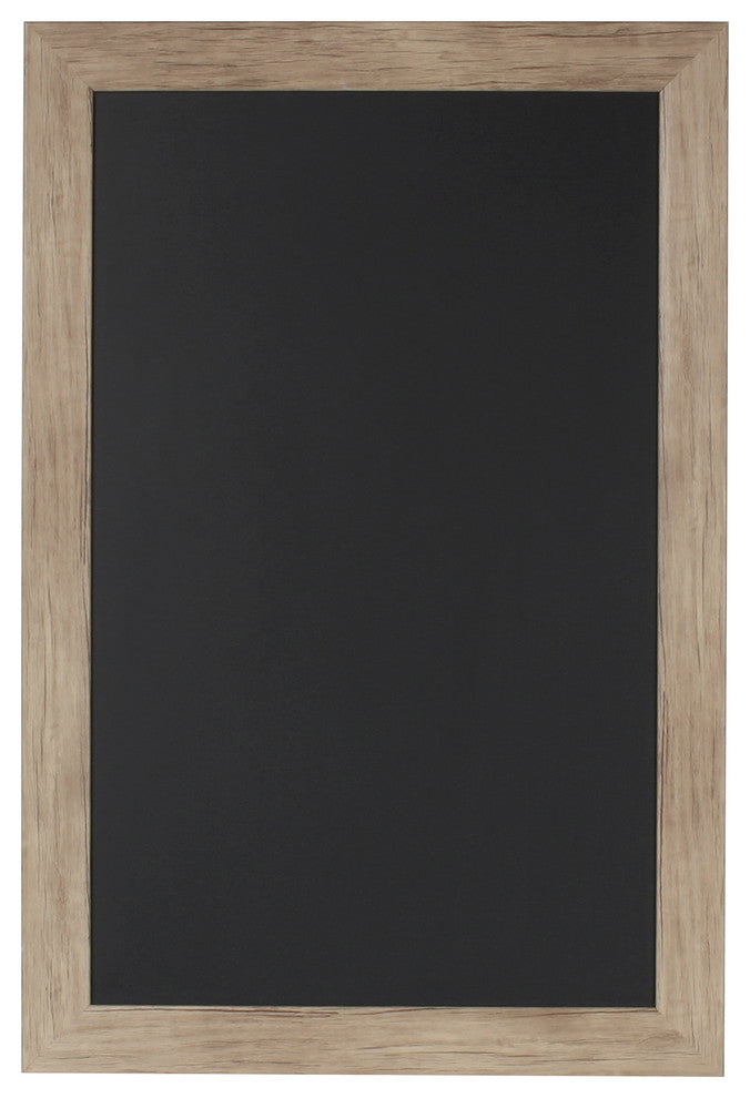 Beatrice Rustic Woodgrain Framed Magnetic Chalkboard, Rustic Brown, 27x18