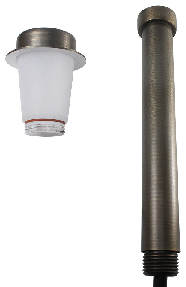 6 Piece Mini Bollard Outdoor LED Area Light Kit, Frosted Diffuser, Bronze