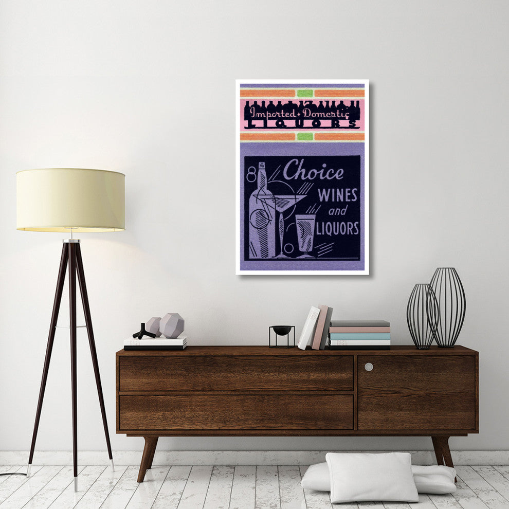 "Choice Wines and Liquors" Digital Paper Print by Vintage Booze Labels, 31"x46"