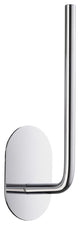 Self Adhesive Spare Toilet Paper Holder Polished Stainless Steel, Oval Plate