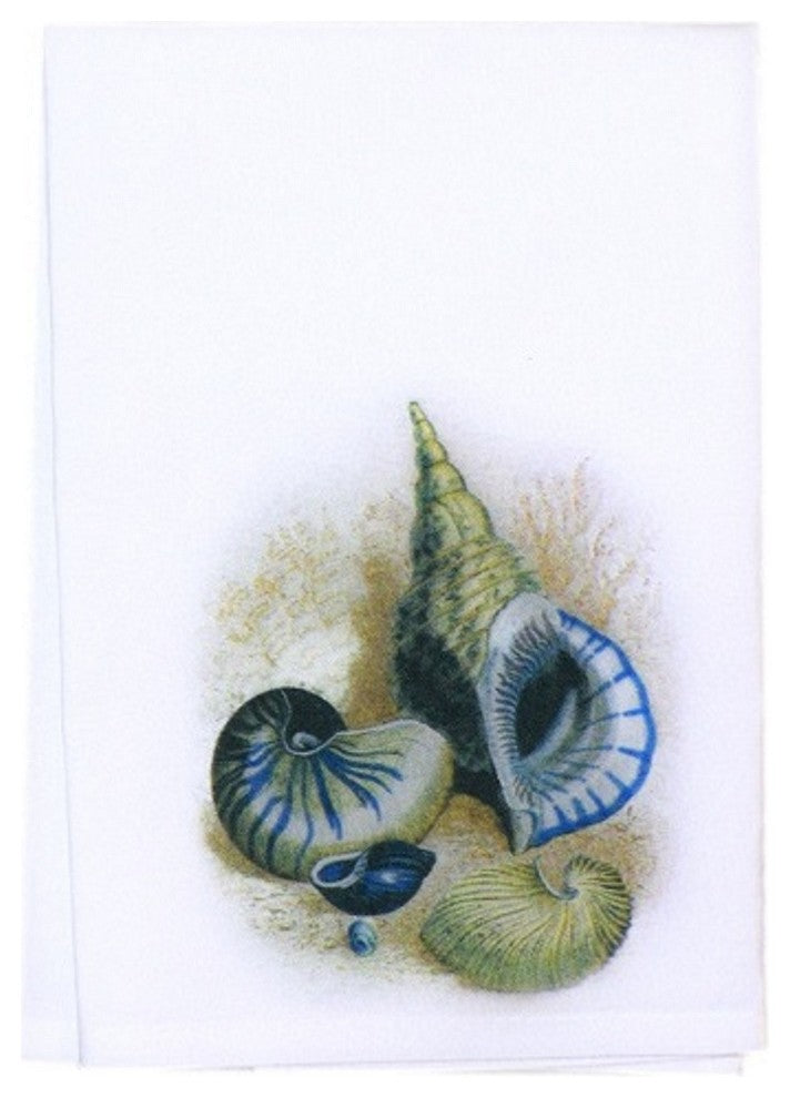 Antique Three Shells Guest Towel - Two Sets of Two (4 Total)