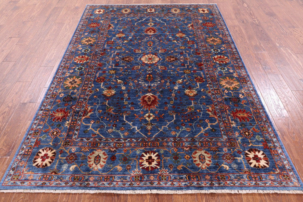 5' 8" X 8' 1" Persian Tabriz  Handmade Wool Rug - Q12520