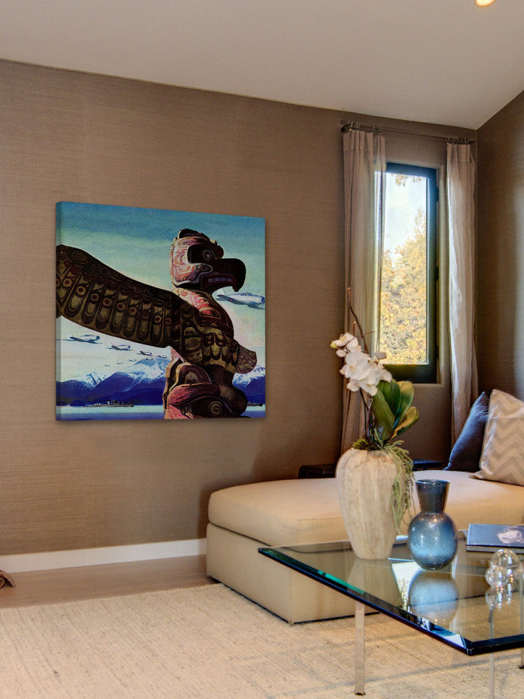 "Totem Pole" Painting Print on Wrapped Canvas