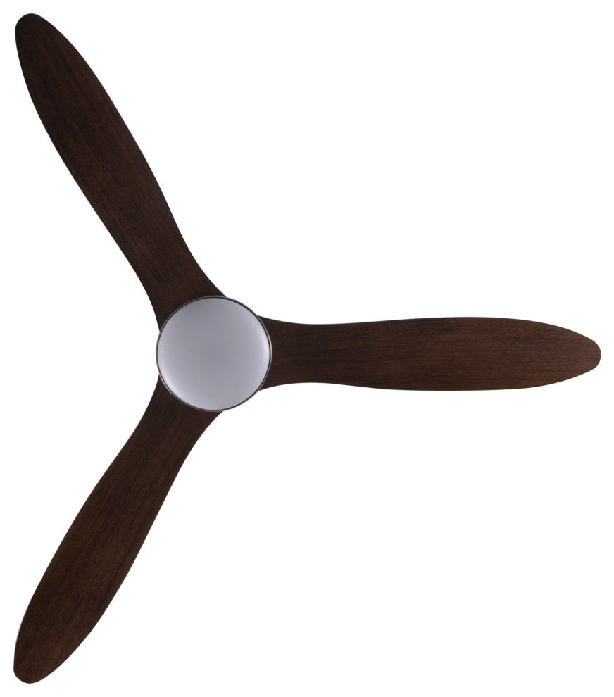 Lucci Air Whitehaven 56" Smart WiFi Controlled Indoor/Outdoor Fan w/Light, Brushed Chrome
