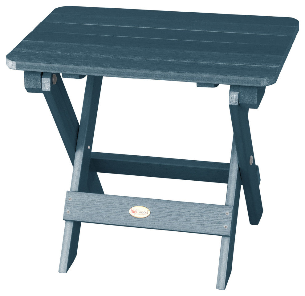 4 Classic Westport Adirondack Chairs, 2 Folding Side Tables, Nantucket Blue