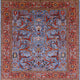 Ahgly Company Indoor Square Mid-Century Modern Area Rugs, 6' Square