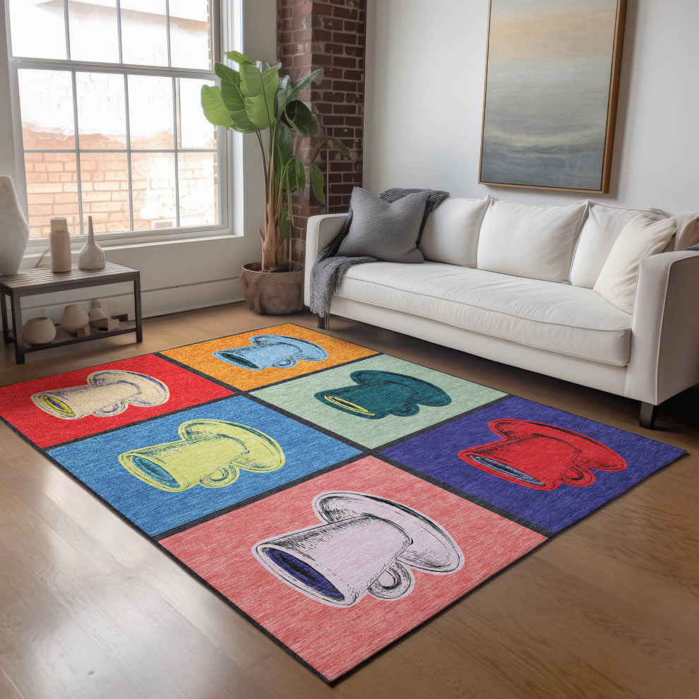 Addison Premium Washable Mayfield AMF165 Multi 9' x 12' Rug