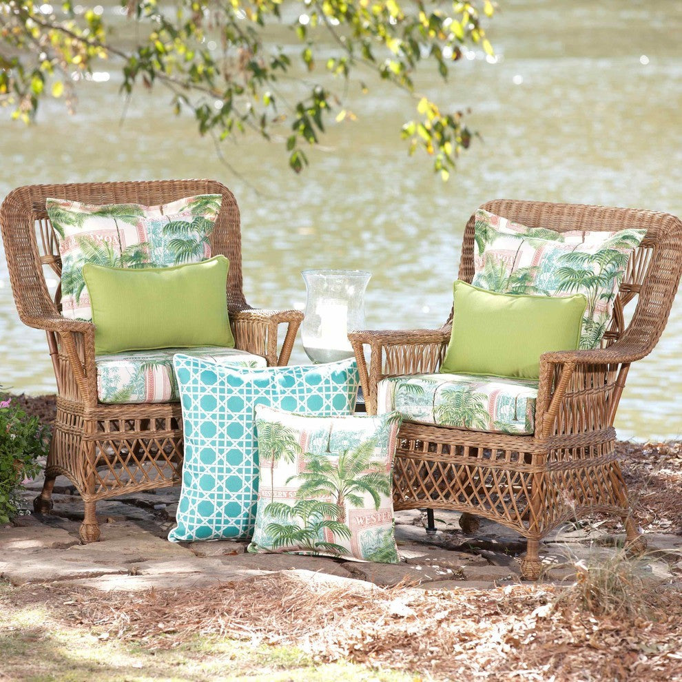 Forsyth Rectangle Throw Pillow, Set of 2, Green