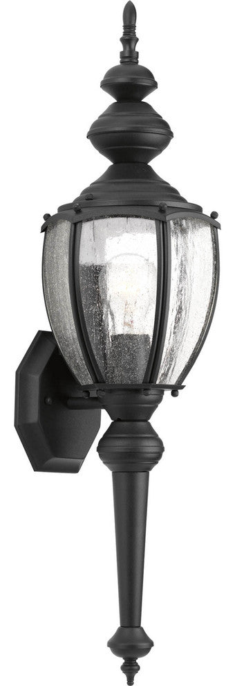 Progress Lighting 1-Light Wall Lantern Can Be Used With Or Without Tail, Black